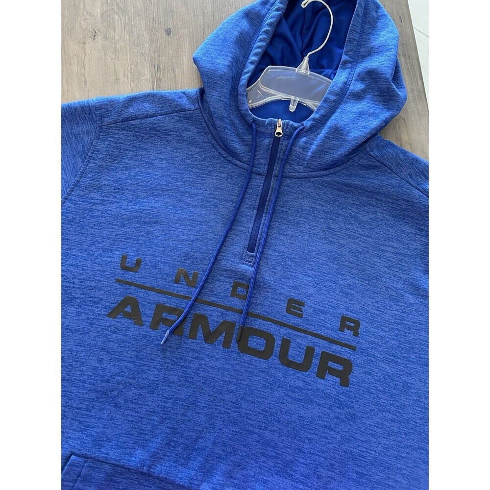 Under Armour Loose Hoodie Coldgear Mens Large Blue Lightweight Pullover Size XXL
